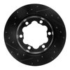 E-Line Drilled & Slotted Black Brake Rotor, 2002-2006 Fits Multiple Makes/Models, Position: Rear Right - image 2