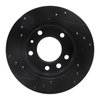 E-Line Drilled & Slotted Black Brake Rotor, 2002-2006 Fits Multiple Makes/Models, Position: Front Right - image 3