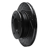E-Line Drilled & Slotted Black Brake Rotor, 2002-2006 Fits Multiple Makes/Models, Position: Front Left - image 1