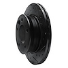 E-Line Drilled & Slotted Black Brake Rotor, 2002-2006 Fits Multiple Makes/Models, Position: Front Right - image 1