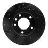 E-Line Drilled & Slotted Black Brake Rotor, 2002-2006 Fits Multiple Makes/Models, Position: Front Right - image 4