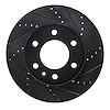 E-Line Drilled & Slotted Black Brake Rotor, Fits Select Fits Multiple Makes/Models, Position: Front Right - image 1