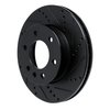 E-Line Drilled & Slotted Black Brake Rotor, Fits Select Fits Multiple Makes/Models, Position: Front Right - image 2