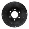 E-Line Drilled & Slotted Black Brake Rotor, 2006-2018 Fits Multiple Makes/Models, Position: Rear Right - image 3