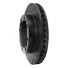 E-Line Drilled & Slotted Black Brake Rotor, 1988-2000 Fits Multiple Makes/Models, Position: Front Left - image 2
