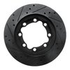E-Line Drilled & Slotted Black Brake Rotor, 1988-2000 Fits Multiple Makes/Models, Position: Front Right - image 2