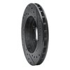 E-Line Drilled & Slotted Black Brake Rotor, 1984-1995 Mopar, Position: Front Right - image 4