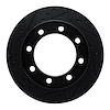 E-Line Drilled & Slotted Black Brake Rotor, 1980-1993 Mopar, Position: Front Left - image 1