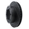 E-Line Drilled & Slotted Black Brake Rotor, 1980-1993 Mopar, Position: Front Left - image 2