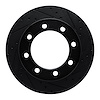 E-Line Drilled & Slotted Black Brake Rotor, 1980-1993 Mopar, Position: Front Right - image 1