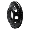 E-Line Drilled & Slotted Black Brake Rotor, 1975-1993 Mopar, Position: Front Right - image 1