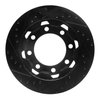 E-Line Drilled & Slotted Black Brake Rotor, 1975-1993 Mopar, Position: Front Right - image 3
