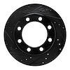 E-Line Drilled & Slotted Black Brake Rotor, 1977-1993 Fits Multiple Makes/Models, Position: Front Left - image 1