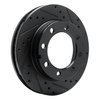 E-Line Drilled & Slotted Black Brake Rotor, 1977-1993 Fits Multiple Makes/Models, Position: Front Right - image 2