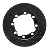 E-Line Drilled & Slotted Black Brake Rotor, 1992-2000 Fits Multiple Makes/Models, Position: Front Right - image 1