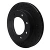 E-Line Drilled & Slotted Black Brake Rotor, 1973-1993 Mopar, Position: Front Left - image 2