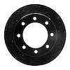 E-Line Drilled & Slotted Black Brake Rotor, 1973-1993 Mopar, Position: Front Right - image 1