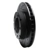 E-Line Drilled & Slotted Black Brake Rotor, 1980-1993 Mopar, Position: Front Left - image 2