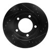 E-Line Drilled & Slotted Black Brake Rotor, 1980-1993 Mopar, Position: Front Left - image 4