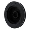 E-Line Drilled & Slotted Black Brake Rotor, 1978-1997 Mopar, Position: Front Right - image 4