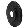 E-Line Drilled & Slotted Black Brake Rotor, 1986-1990 Mopar, Position: Front Left - image 4