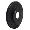 E-Line Drilled & Slotted Black Brake Rotor, 1986-1990 Mopar, Position: Front Right - image 2