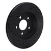 E-Line Drilled & Slotted Black Brake Rotor, 1986-1990 Mopar, Position: Front Right - image 4