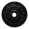 E-Line Drilled & Slotted Black Brake Rotor, 1985-1997 Mopar, Position: Front Left - image 1