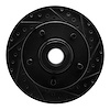 E-Line Drilled & Slotted Black Brake Rotor, 1985-1997 Mopar, Position: Front Right - image 1