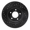 E-Line Drilled & Slotted Black Brake Rotor, 1987-1990 Mopar, Position: Front Right - image 3