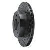E-Line Drilled & Slotted Black Brake Rotor, 1987-1990 Mopar, Position: Front Right - image 4