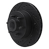 E-Line Drilled & Slotted Black Brake Rotor, 1991-1996 Mopar, Position: Front Left - image 1