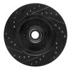 E-Line Drilled & Slotted Black Brake Rotor, 1991-1996 Mopar, Position: Front Right - image 2