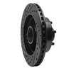 E-Line Drilled & Slotted Black Brake Rotor, 1991-1996 Mopar, Position: Front Right - image 4