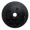 E-Line Drilled & Slotted Black Brake Rotor, 1994-2002 Mopar, Position: Front Left - image 1