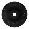 E-Line Drilled & Slotted Black Brake Rotor, 1994-1999 Mopar, Position: Front Left - image 1