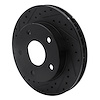 E-Line Drilled & Slotted Black Brake Rotor, 1994-1999 Mopar, Position: Front Left - image 1