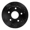E-Line Drilled & Slotted Black Brake Rotor, 1994-1999 Mopar, Position: Front Right - image 1