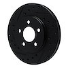 E-Line Drilled & Slotted Black Brake Rotor, 1996-2000 Mopar, Position: Front Left - image 1