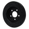 E-Line Drilled & Slotted Black Brake Rotor, 1996-2000 Mopar, Position: Front Left - image 3
