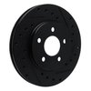 E-Line Drilled & Slotted Black Brake Rotor, 1996-2000 Mopar, Position: Front Right - image 2