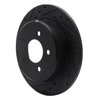 E-Line Drilled & Slotted Black Brake Rotor, 1997-2007 Mopar, Position: Rear Left - image 2