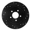 E-Line Drilled & Slotted Black Brake Rotor, 1997-2007 Mopar, Position: Rear Left - image 4