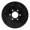 E-Line Drilled & Slotted Black Brake Rotor, 1997-2002 Mopar, Position: Front Left - image 3