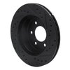 E-Line Drilled & Slotted Black Brake Rotor, 1997-2002 Mopar, Position: Front Left - image 4