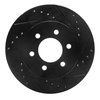 E-Line Drilled & Slotted Black Brake Rotor, 1997-2002 Mopar, Position: Front Right - image 2
