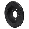 E-Line Drilled & Slotted Black Brake Rotor, 1991-2002 Mopar, Position: Front Left - image 2
