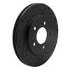 E-Line Drilled & Slotted Black Brake Rotor, 1991-2002 Mopar, Position: Front Right - image 2