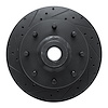E-Line Drilled & Slotted Black Brake Rotor, 1978-1981 Mopar, Position: Front Left - image 1
