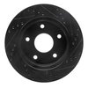 E-Line Drilled & Slotted Black Brake Rotor, 2000-2002 Mopar, Position: Front Left - image 3